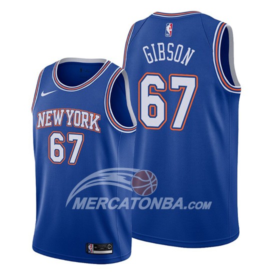 Maglia New York Knicks Taj Gibson Statement Blu